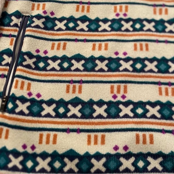 LL Bean Jacket Women’s Size L Sailcloth Sweater Fleece Sherpa Hybrid Pullover - Picture 2 of 5